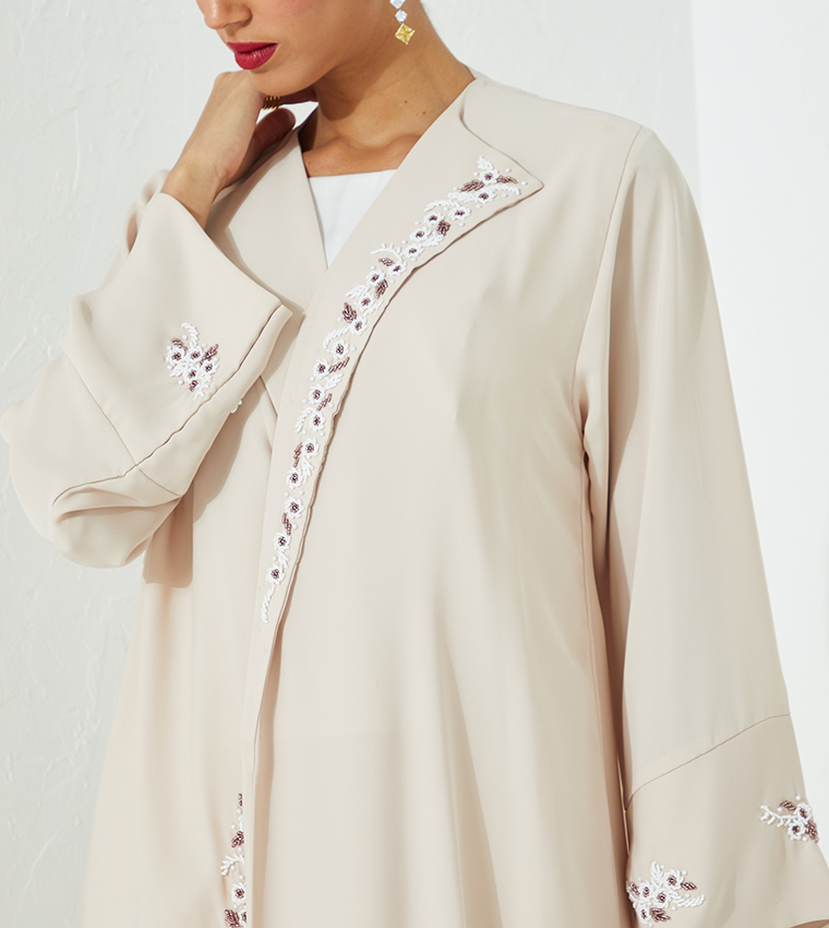 Moistreet  Abayas - Beige Abayas