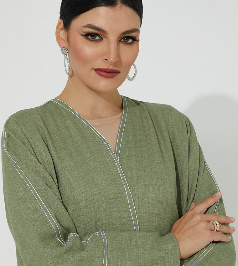 Moistreet  Abayas - Green Abayas