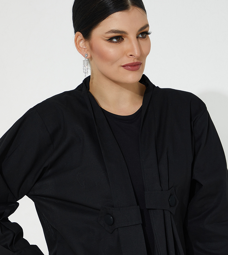 Long Sleeves Belted Abaya
