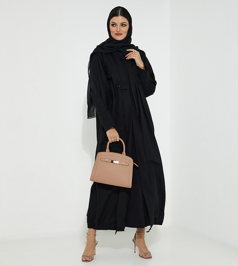 Long Sleeves Belted Abaya