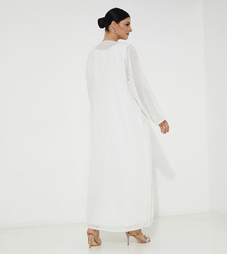 Moistreet  Abayas - White Abayas