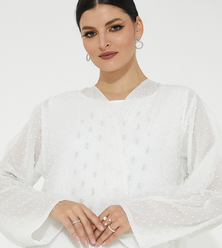 Moistreet  Abayas - White Abayas