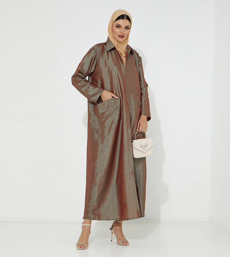 Moistreet  Abayas - Brown Abayas