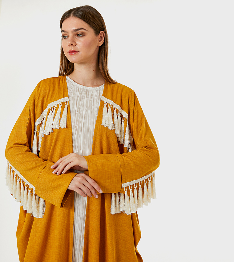 Moistreet  Abayas - Mustard Abayas