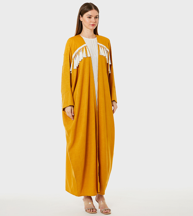 Moistreet  Abayas - Mustard Abayas