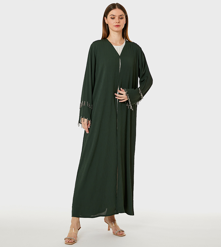 Moistreet  Abayas - Green Abayas
