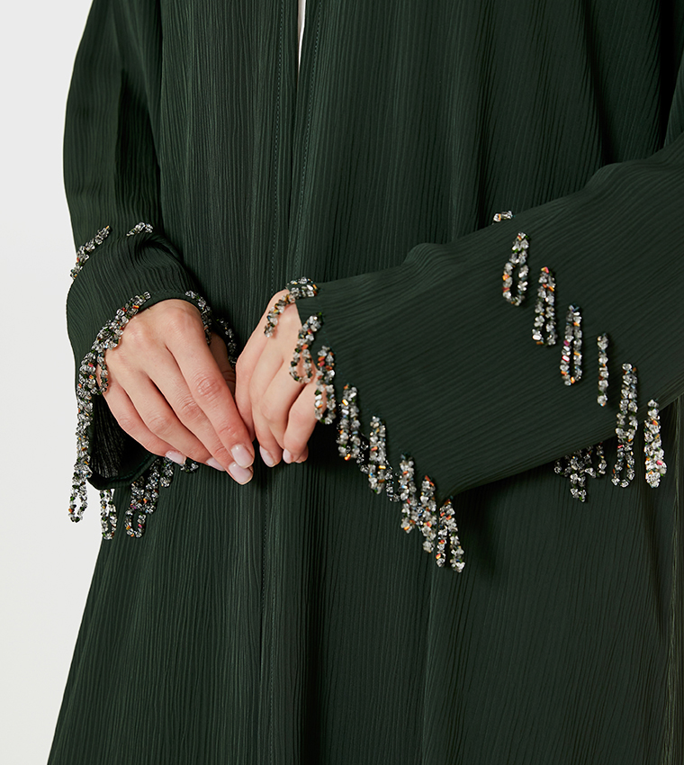 Moistreet  Abayas - Green Abayas