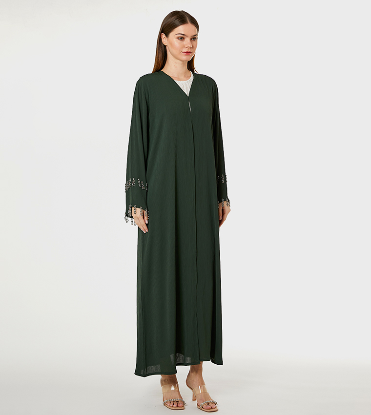 Moistreet  Abayas - Green Abayas