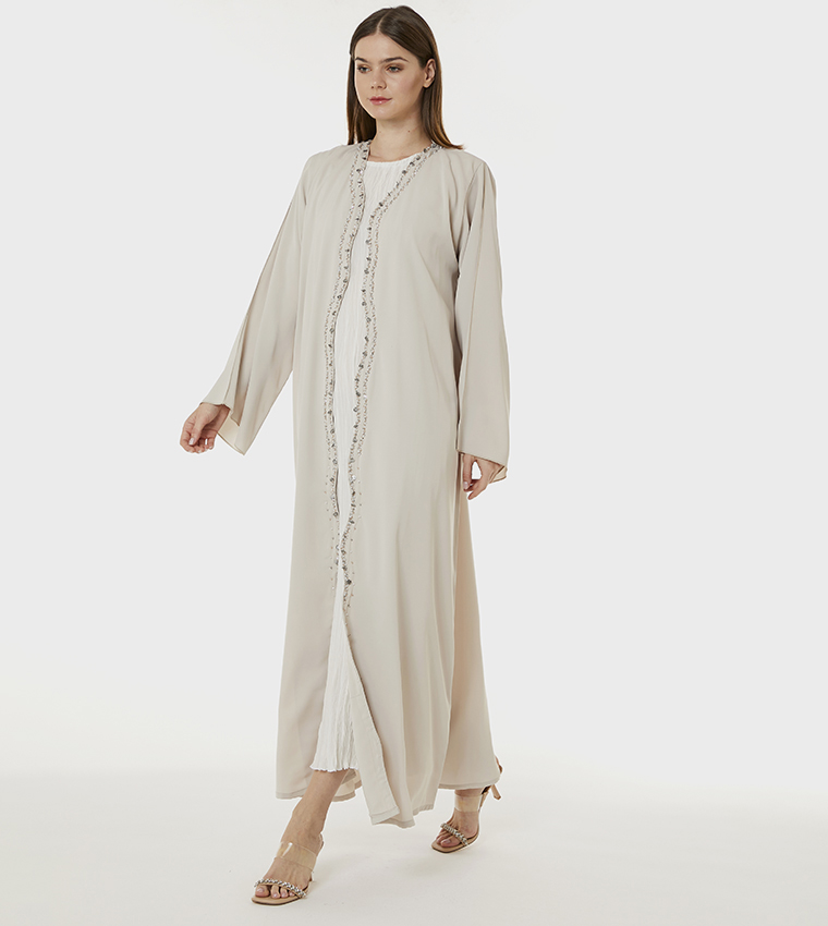 Korean Nida Hand Embellished Abaya