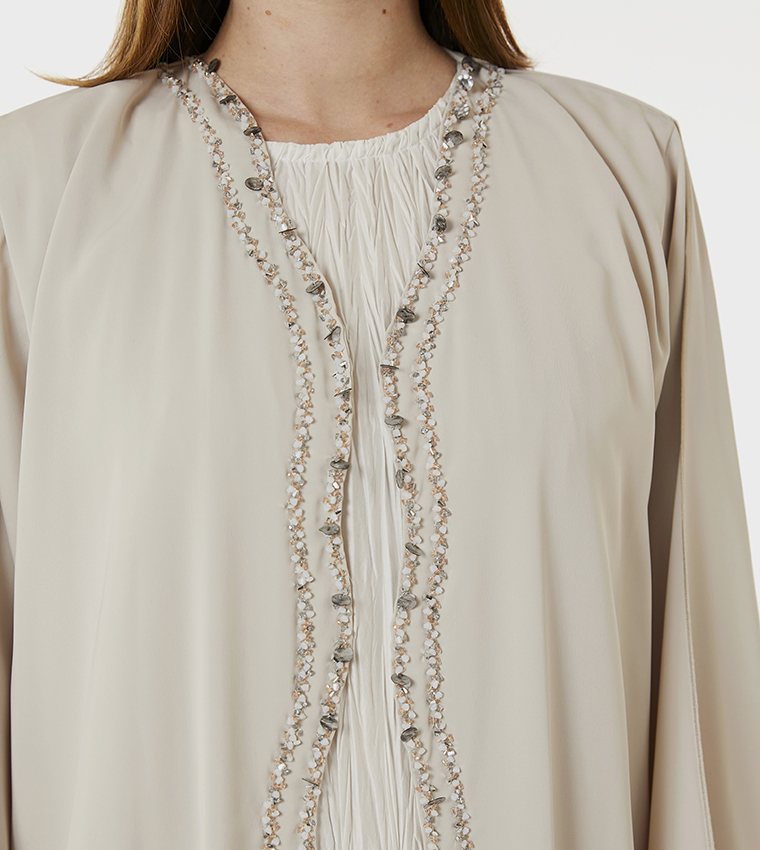 Korean Nida Hand Embellished Abaya