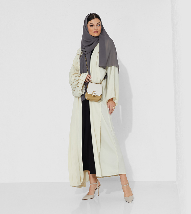 Moistreet  Abayas - Beige Abaya