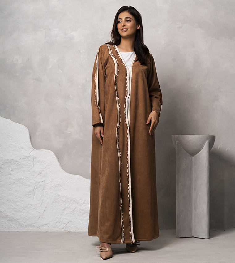 Moistreet  Abayas - Brown Abayas