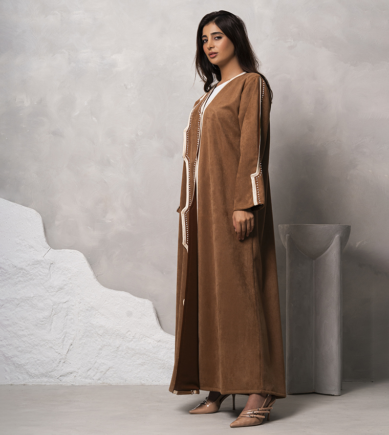 Moistreet  Abayas - Brown Abayas