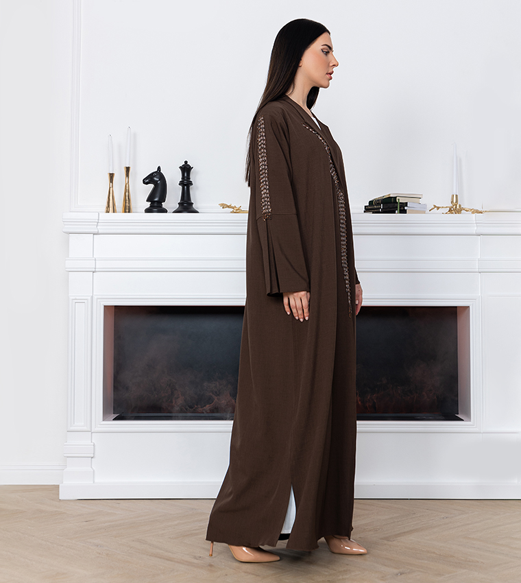Moistreet  Abayas - Brown Abayas