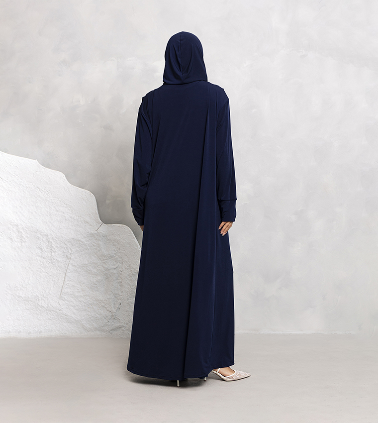 عباية جيرسيه سادة بأكمام طويلة  