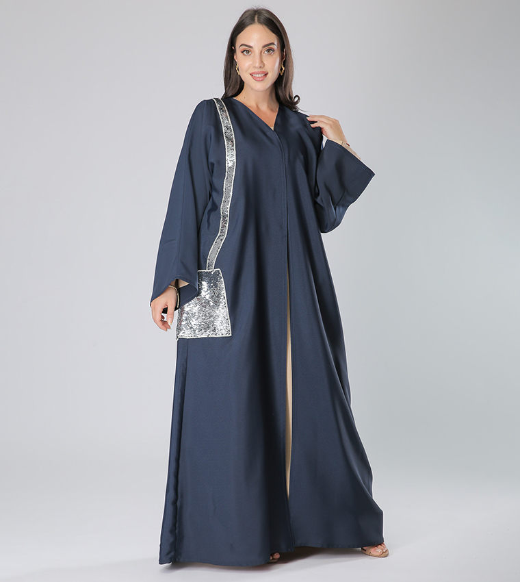 Moistreet  Abayas - Grey Abayas