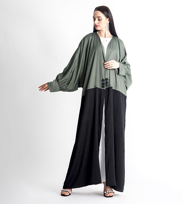 Long Sleeves V-Neck Abaya