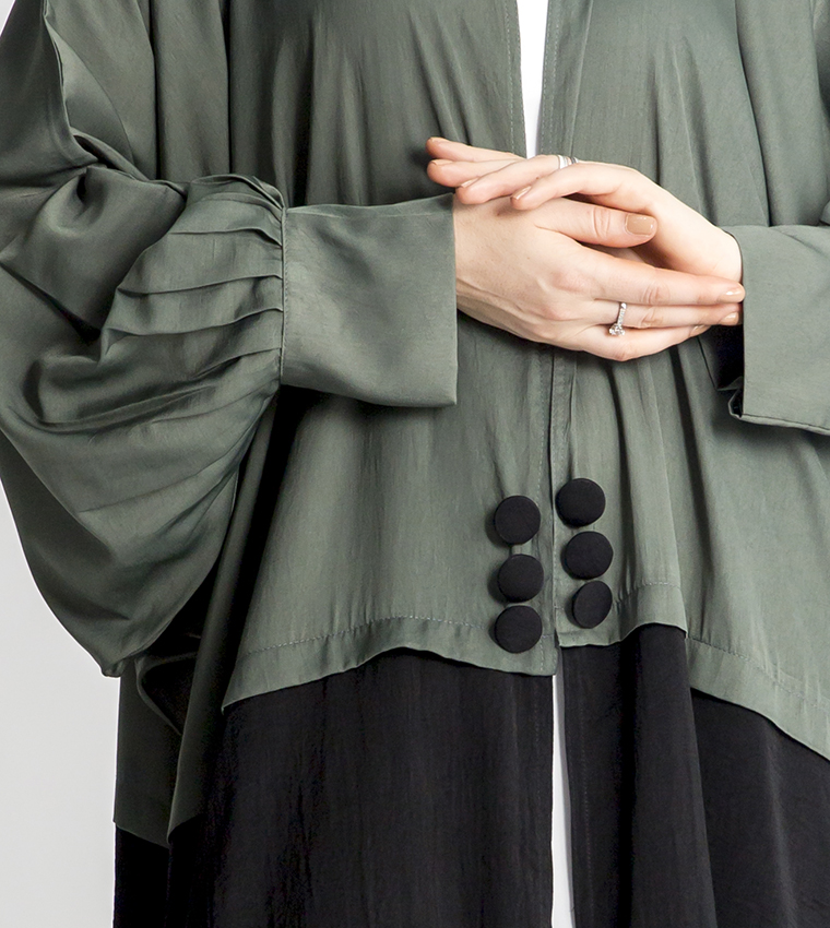 Long Sleeves V-Neck Abaya