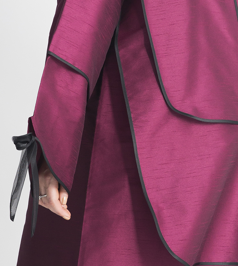 Long Sleeves V-Neck Abaya