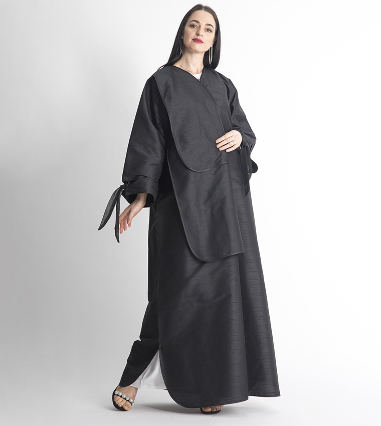 Long Sleeves V-Neck Abaya