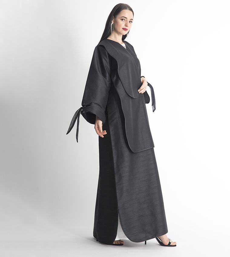 Long Sleeves V-Neck Abaya