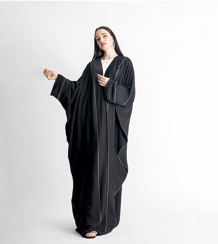 Long Sleeves V-Neck Abaya