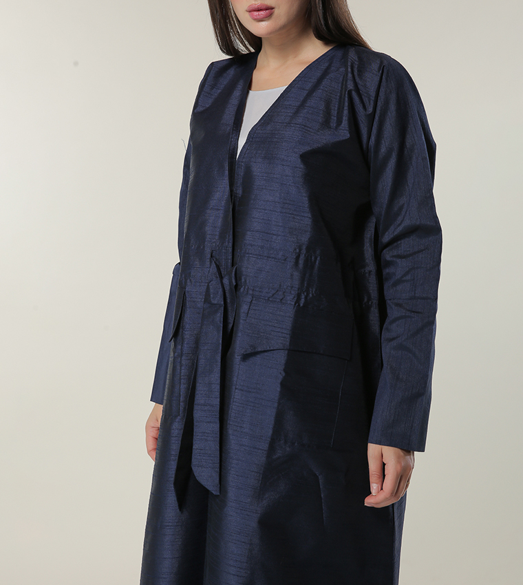 Moistreet  Kaftan - Navy Abayas