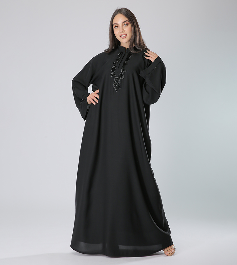 Embellished Long Sleeves V-Neck Abaya