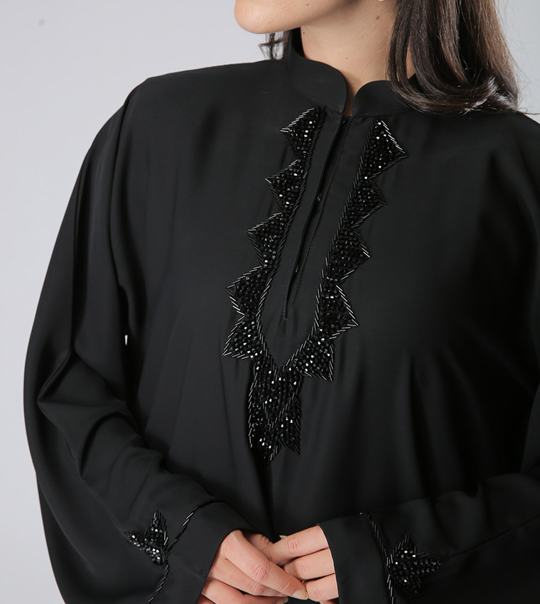Embellished Long Sleeves V-Neck Abaya