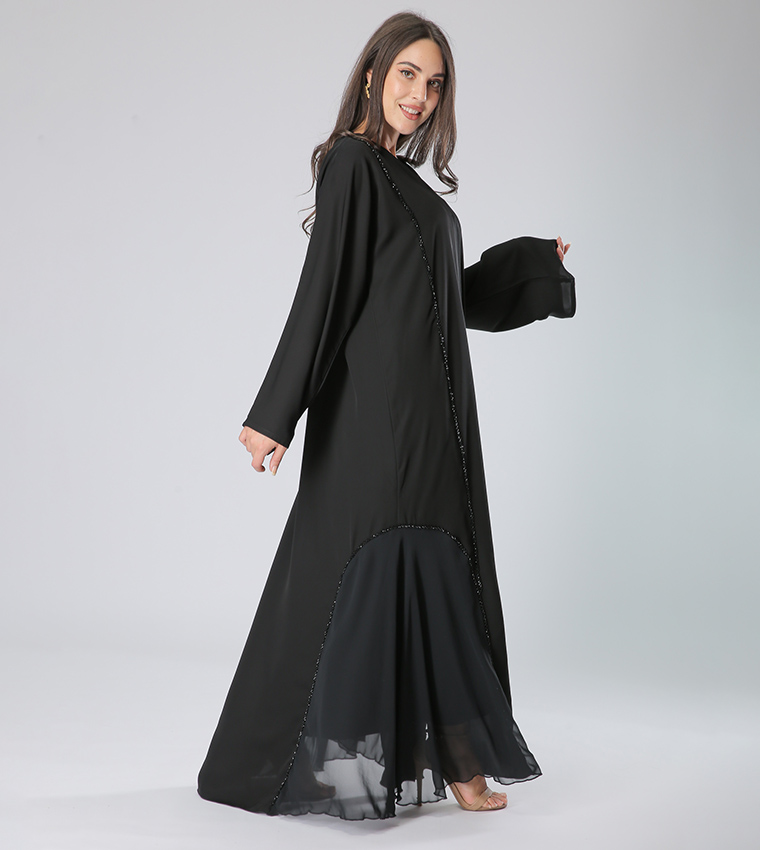 Embellished Long Sleeves V-Neck Abaya