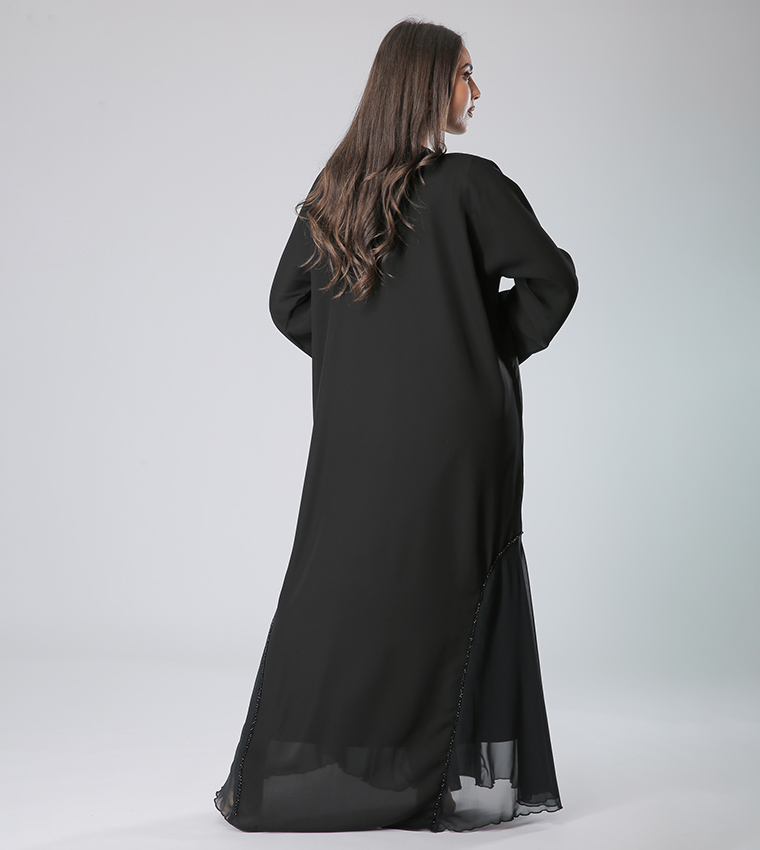 Embellished Long Sleeves V-Neck Abaya