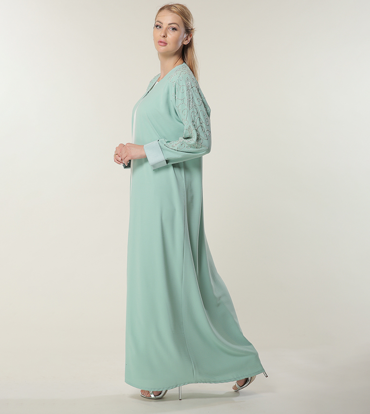 Moistreet  Abayas - Green Abayas