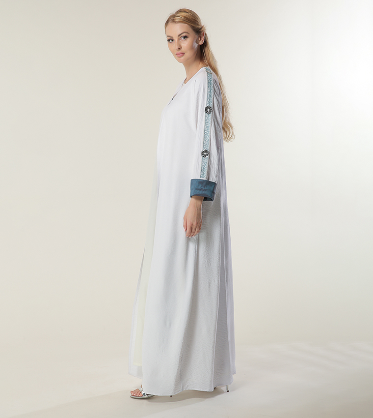 Moistreet  Abayas - White Abayas