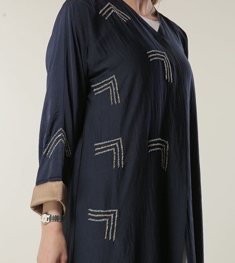 Moistreet  Abayas - Navy Abayas