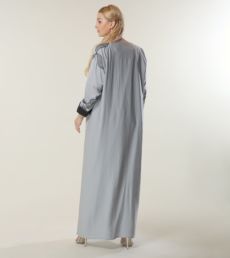 Moistreet  Abayas - Grey Abayas