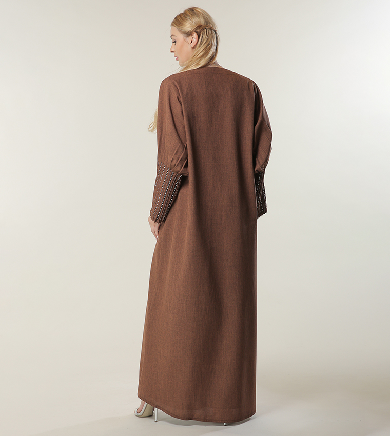 Moistreet  Abayas - Brown Abayas