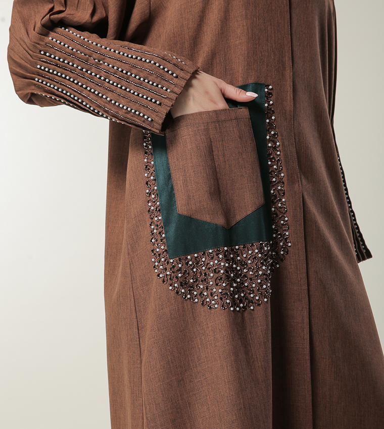 Moistreet  Abayas - Brown Abayas