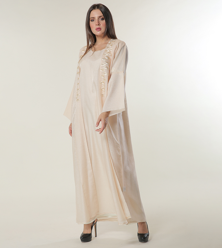 Moistreet  Abayas - Peach Abayas