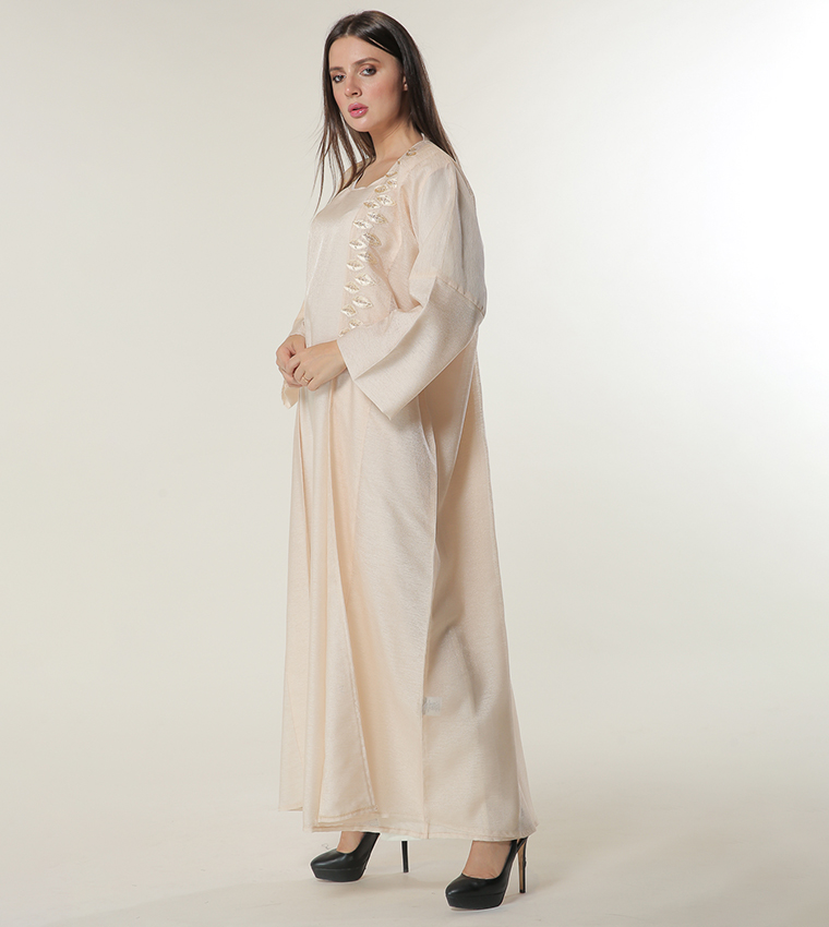 Moistreet  Abayas - Peach Abayas