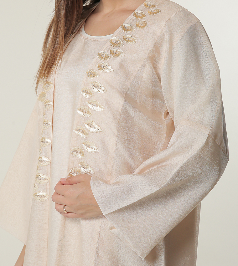 Moistreet  Abayas - Peach Abayas
