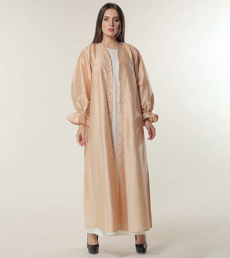 Moistreet  Abayas - Peach Abayas