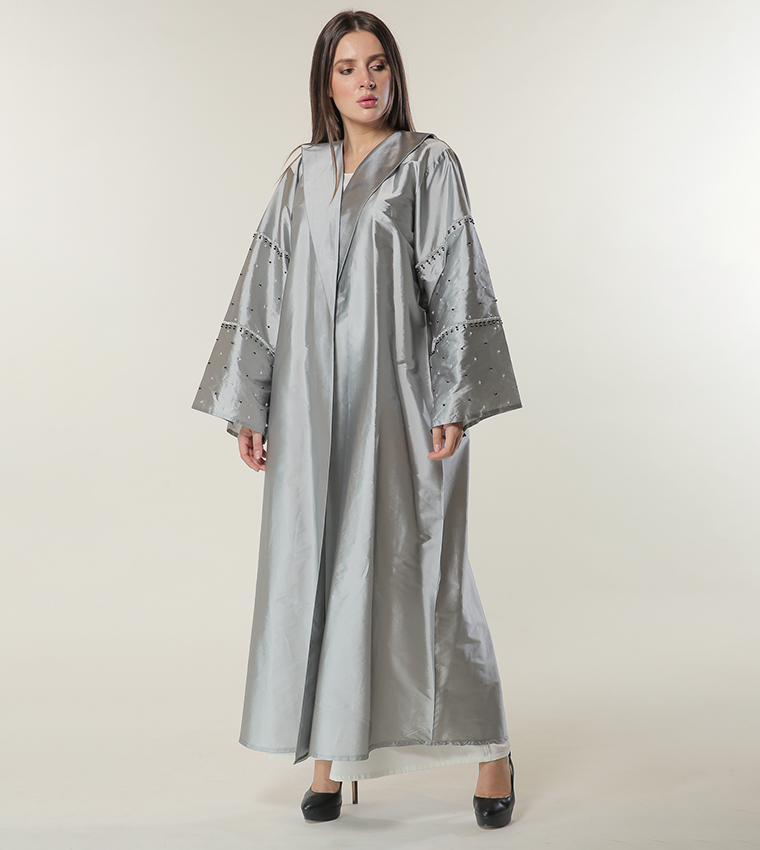Moistreet  Abayas - Silver Abayas