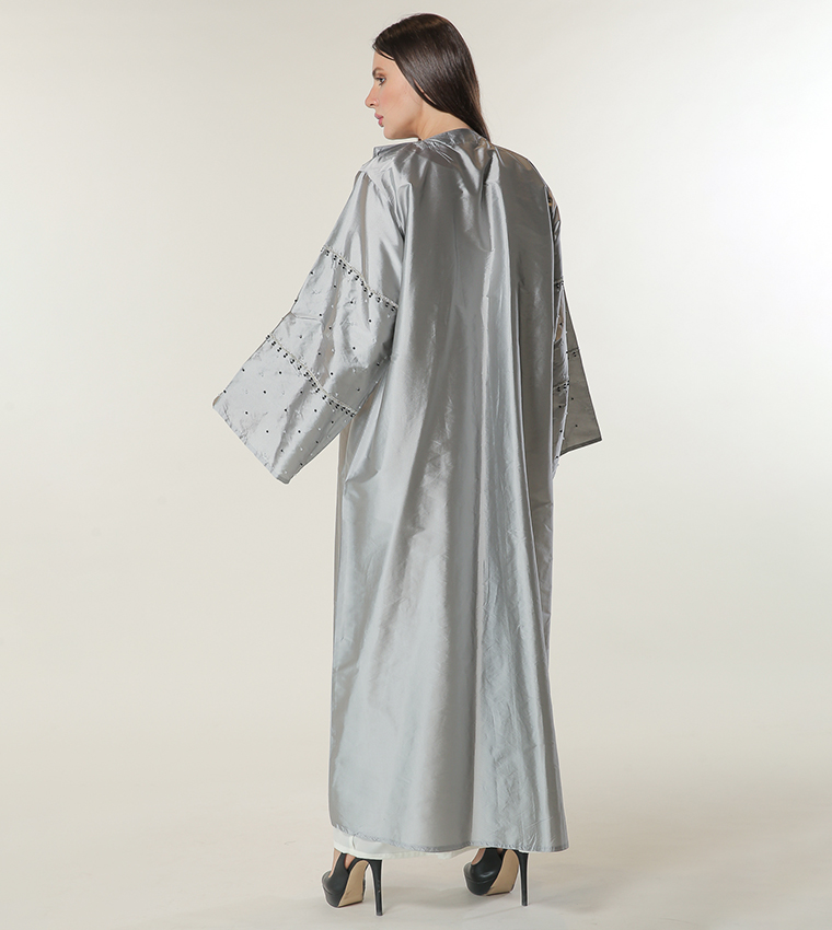 Moistreet  Abayas - Silver Abayas