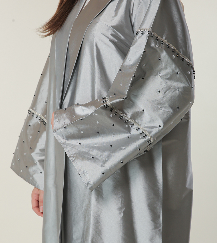 Moistreet  Abayas - Silver Abayas