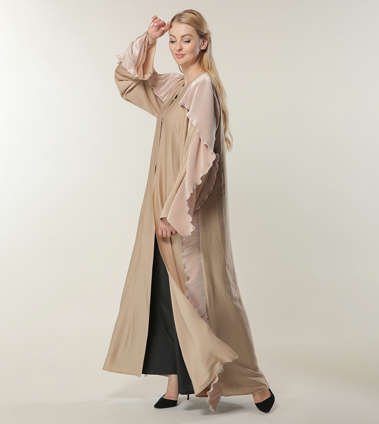 Moistreet  Abayas - Beige Abayas