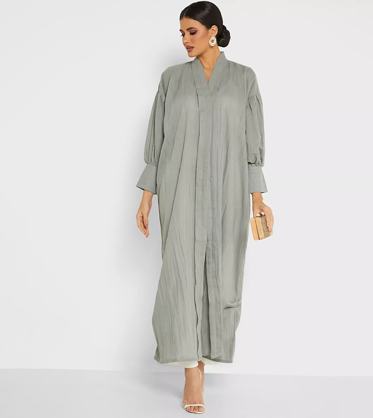 Moistreet  Abayas - Grey Abayas