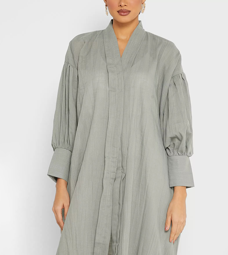 Moistreet  Abayas - Grey Abayas