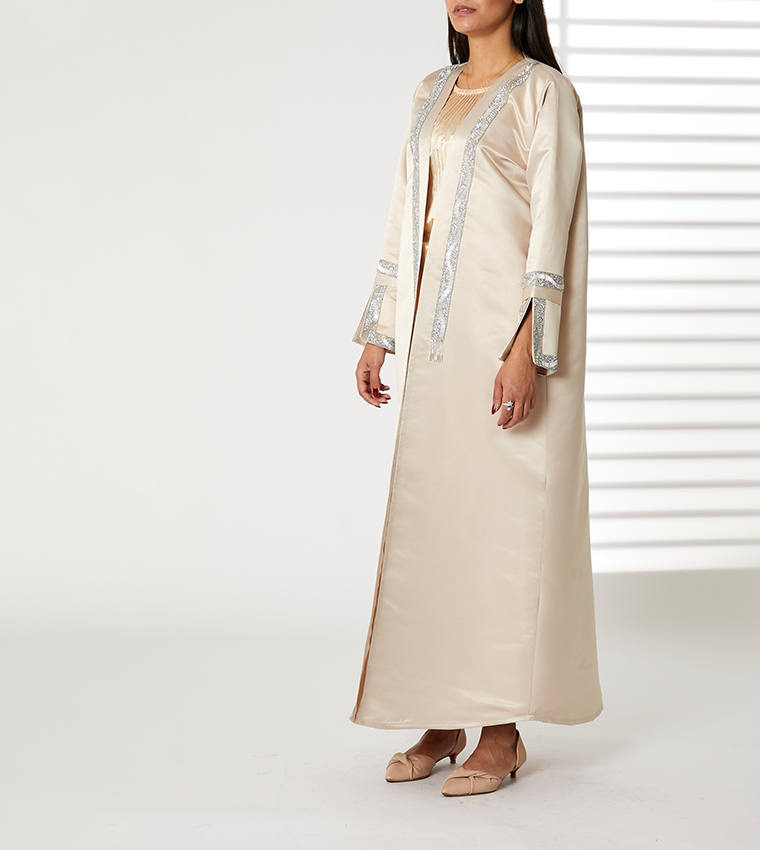 Moistreet  Abayas - Peach Abayas