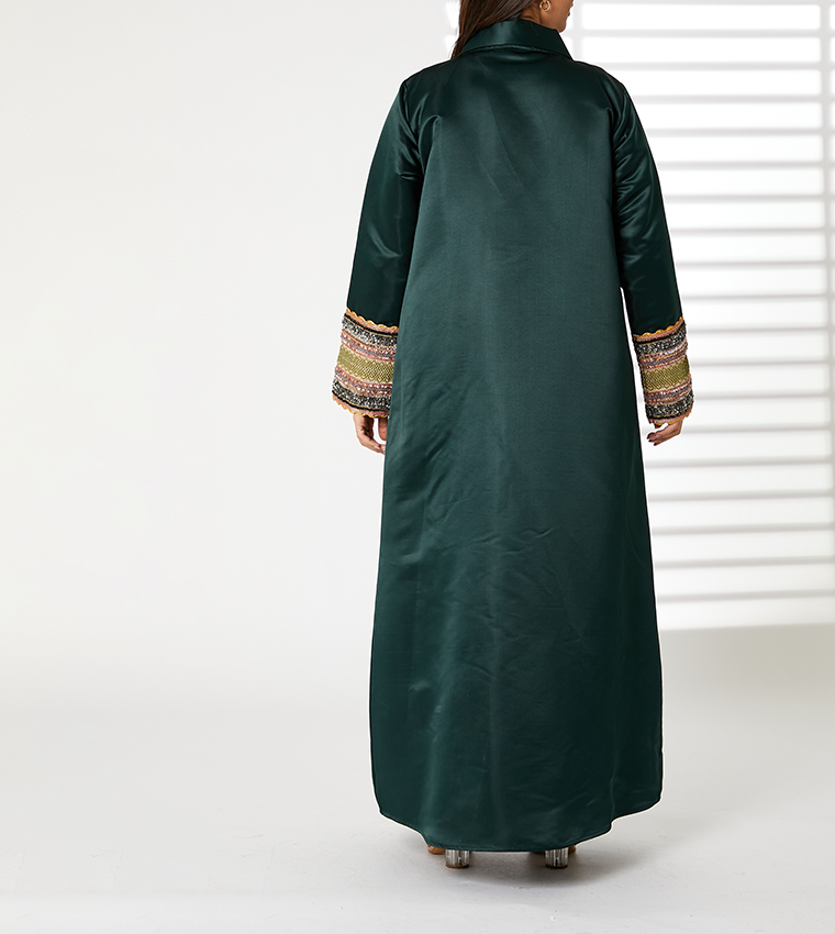Moistreet  Abayas - Green Abayas