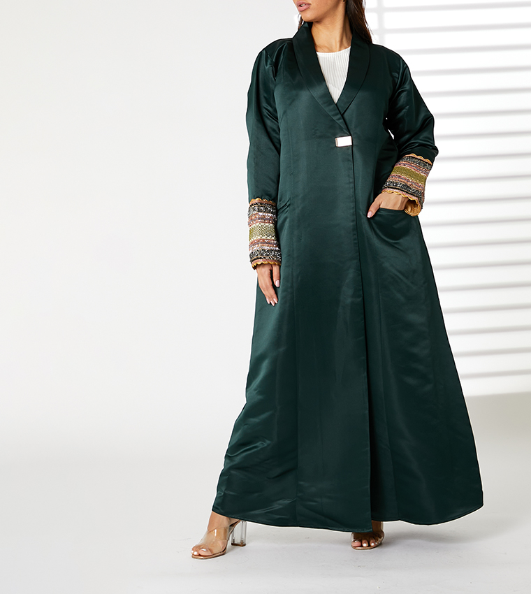 Moistreet  Abayas - Green Abayas